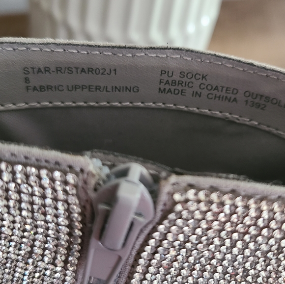 🌟Madden NYC Starr Rhinestone Detail Stiletto Heel Ankle Boots Size 8 - Picture 4 of 11